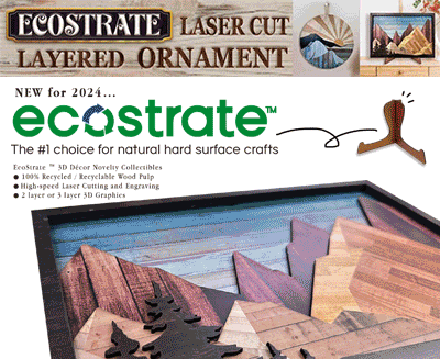 ECO STRATE Laser Cut Layered ORNAMENT.